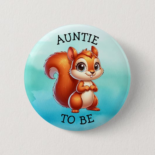 Tante | Woodland Creatures Babydusche Button (Vorderseite)