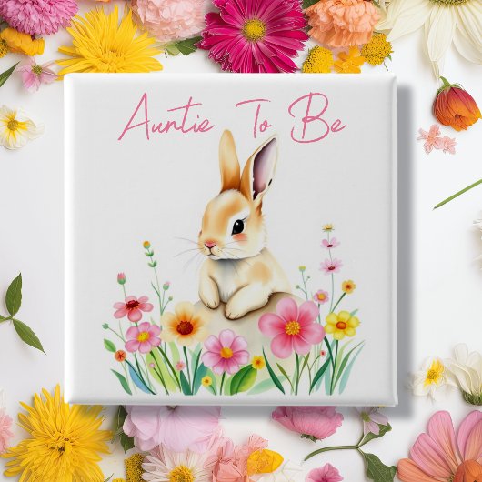 Tante | Woodland Themed Baby Dusche Button