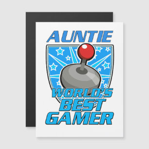 Tante World's bester Gamer Retro-Logo Magnetkarte