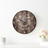 Tante-Zeit mit Individuelle Name Große Wanduhr (Zuhause)