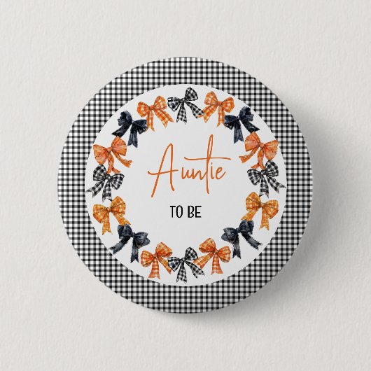 Tante zu Halloween Coquette Bows Button (Vorderseite)