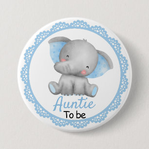 Tante zu New Tante Baby Boy Duwer Elephant Button