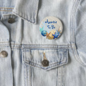 Tante zu sein, Beach Themed Baby Dusche Button (Beispiel)