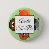 Tante zu sein Button Fox Woodlands Thema (Vorderseite)