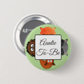 Tante zu sein Button Fox Woodlands Thema (Vorne & Hinten)