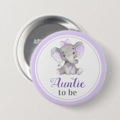 Tante zu Tante Lila Baby Girl Duwer Elephant Button (Vorne & Hinten)