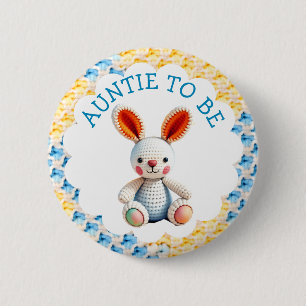 Tante zu werden   Baby Shower für einen Jungen Button