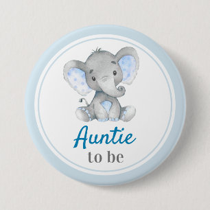 Tante, zum neuer Duschen-Elefant Tanten-Baby zu Button