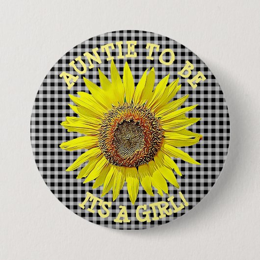 Tante zum zu sein, SEIN EINE MÄDCHEN Button (Vorderseite)