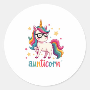 Tantehorn Tante Dabbing Einhorn Tante Tante Christ Runder Aufkleber