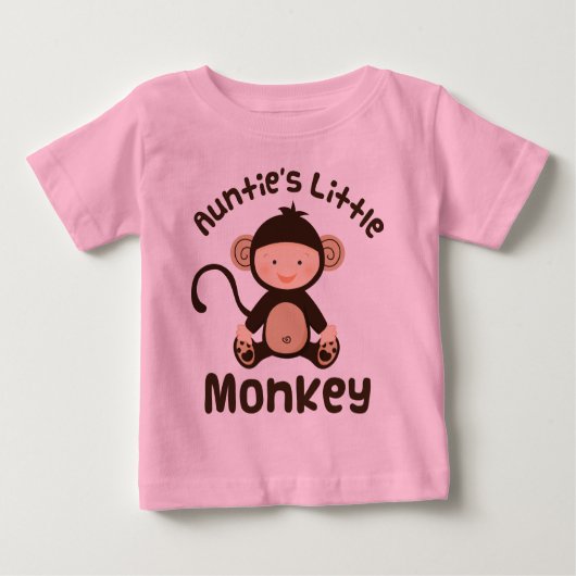 Tanten-kleiner Affe Baby T-shirt (Vorderseite)