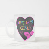 Tanten Mädchen für Shirts, Tasse, Hüte und mehr Mattglastasse (Links)