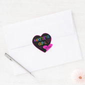 Tanten Mädchen für Shirts, Tasse, Hüte und mehr Runder Aufkleber (Umschlag)