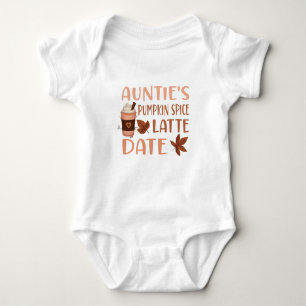 Tanten Pumpkin Gewürz Latte Date, Tante Baby Dusch Strampler