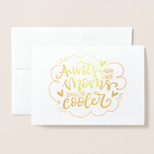 Tanten sind wie Mütter, nur cooler Folienkarte (Vorderseite mit Umschlag)