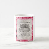 Tantengedicht - rosa Blumenmuster Kaffeetasse (Mittel)