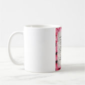 Tantengedicht - rosa Blumenmuster Kaffeetasse (Links)