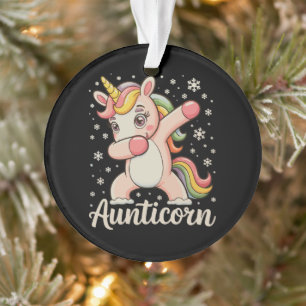 Tantenhorn Dabbing Einhorn Tante Weihnachten Xmas Ornament