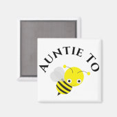 Tantentante wird neue Tante-Kinderdusche Magnet (Vorderseite/Rückseite)