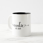 Tantentest | Tante zu Geschenken | Festgelegte Tru Zweifarbige Tasse (Vorderseite Links)