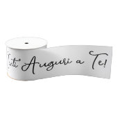 'Tanti Auguri a Te' Black Script on White Ripsband (Spule)
