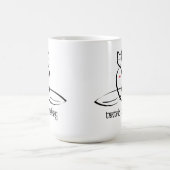 Tantric Tabby - Sanskrit-Stil Text. Kaffeetasse (Mittel)