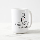 Tantric Tabby - Sanskrit-Stil Text. Kaffeetasse (VorderseiteRechts)