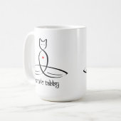 Tantric Tabby - Sanskrit-Stil Text. Kaffeetasse (Vorderseite Links)