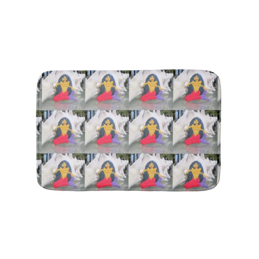 Tantrische Meerjungfrauen gegen Muscheln Badematte (Vorderseite)