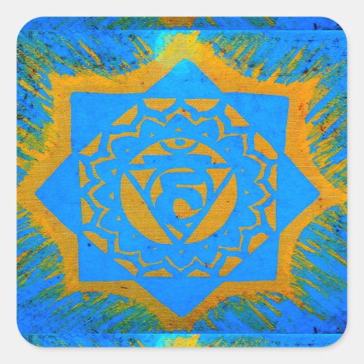 Tantrylesymbole Quadratischer Aufkleber (Vorderseite)