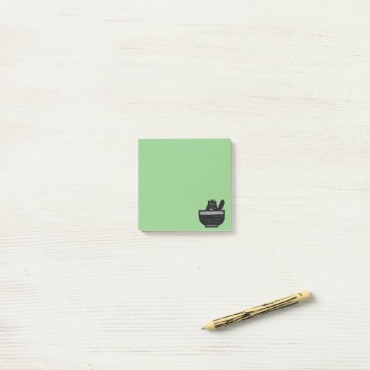 Tanuki in a bowl post-it klebezettel (Auf Schreibtisch)