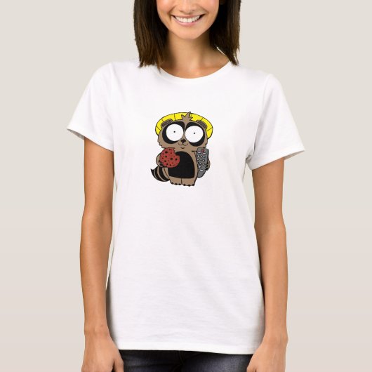 Tanuki mit einem Plätzchen-Shirt T-Shirt (Vorderseite)