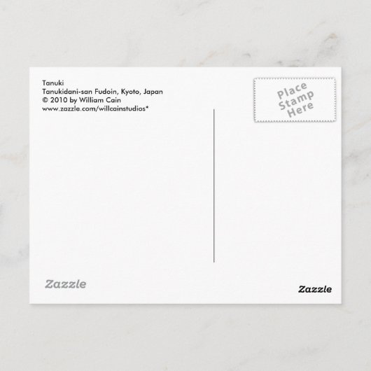 Tanuki Postkarte (Rückseite)