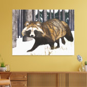 Tanuki - Raccoon Dog Leinwanddruck (Insitu (Wohnzimmer))