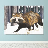 Tanuki - Raccoon Dog Leinwanddruck (Insitu (Holzboden))