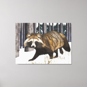 Tanuki - Raccoon Dog Leinwanddruck