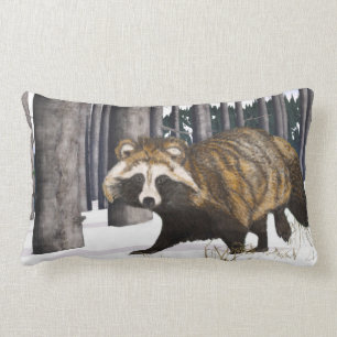 Tanuki - Raccoon Dog Lendenkissen
