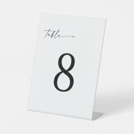 TANYA Bearbeitbare Hochzeitstisch-Nummer Sockelschild