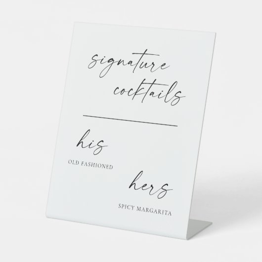 TANYA | Einfaches Zeichen für die Unterschrift von Sockelschild (Vorderseite)