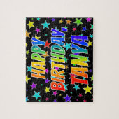 "TANYA" Vorname, Spaß "GLÜCKLICHER GEBURTSTAG" Puzzle (Vertikal)