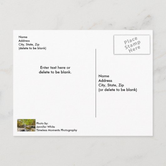 Tanyard Creek Im Fünfspänner über den Gotthard Postkarte (Rückseite)