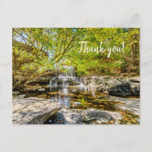 Tanyard Creek Wasserfall im Herbst Danke Postkarte