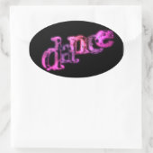 Tanz 02 ovaler aufkleber (Tasche)