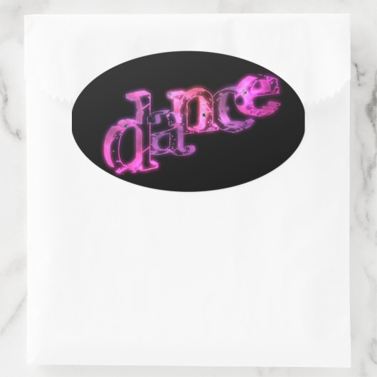 Tanz 02 ovaler aufkleber (Tasche)