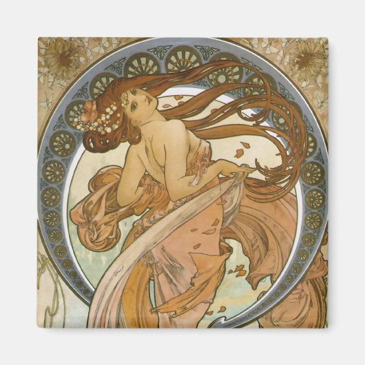 Tanz (1898), Alphonse Mucha Jugendstil Magnet (Vorne)