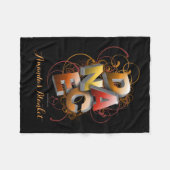 Tanz 3D (Fall | personalisiert) Fleecedecke (Vorderseite (Horizontal))