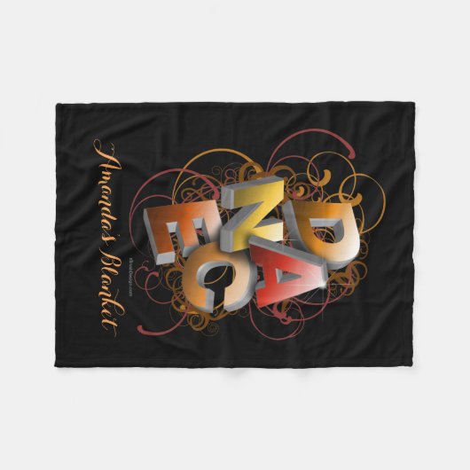 Tanz 3D (Fall | personalisiert) Fleecedecke (Vorderseite (Horizontal))