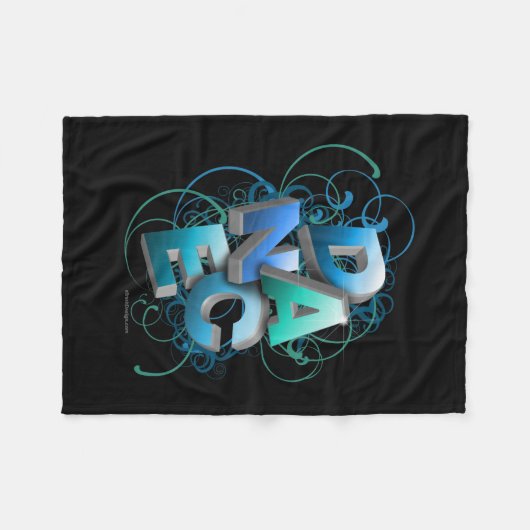 Tanz 3D (Frühling) Fleecedecke (Vorderseite (Horizontal))