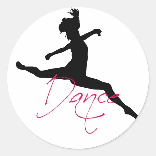 Tanz_6 Runder Aufkleber (Vorderseite)