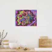 "Tanz" Abstrakt Art. 24x18 Poster (Küche)